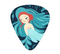 Set di 12 plettri per chitarra, comodi da tenere in mano, con bordi lisci, tre spessori da abbinare a una sirena blu