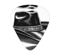 Set di 12 plettri per chitarra, comodi da tenere in mano, con bordi lisci, tre spessori da abbinare al modello Cowboy Black Hat Western Boots