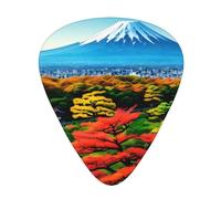Set di 12 plettri per chitarra, comodi da tenere in mano, con bordi lisci, tre spessori da abbinare al Monte Fuji del Giappone Paesaggio Immagine