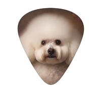 Set di 12 plettri per chitarra, comodi da tenere in mano, con bordi lisci, tre spessori da abbinare al cane Bichon Frise