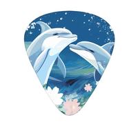 Set di 12 plettri per chitarra, comodi da tenere in mano, con bordi lisci, tre spessori da abbinare al modello Kiss Dolphin Tale