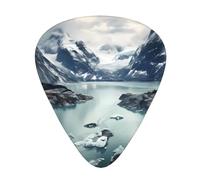 Set di 12 plettri per chitarra, comodi da tenere in mano, con bordi lisci, tre spessori da abbinare al Glacier Fjord, Alaska Pattern