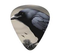 Set di 12 plettri per chitarra, comodi da tenere in mano, con bordi lisci, tre spessori da abbinare al modello Night Crow