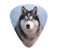 Set di 12 plettri per chitarra, comodi da tenere in mano, con bordi lisci, tre spessori da abbinare alle stampe Siberian Husky
