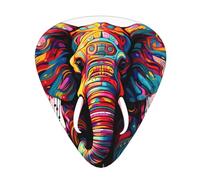 Set di 12 plettri per chitarra, comodi da tenere in mano, con bordi lisci, tre spessori da abbinare all'immagine colorata dell'elefante