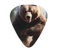 Set di 12 plettri per chitarra, comodi da tenere in mano, con bordi lisci, tre spessori da abbinare alle stampe Bear Running