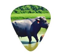 Set di 12 plettri per chitarra, comodi da tenere in mano, con bordi lisci, tre spessori da abbinare alle stampe Water Buffalo