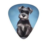 Set di 12 plettri per chitarra, comodi da tenere in mano, con bordi lisci, tre spessori da abbinare all'adorabile schnauzer