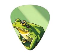 Set di 12 plettri per chitarra, comodi da tenere in mano, con bordi lisci, tre spessori da abbinare alle stampe Green Frog Shadow