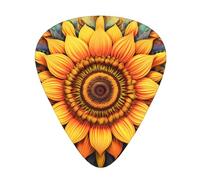 Set di 12 plettri per chitarra, comodi da tenere in mano, con bordi lisci, tre spessori da abbinare alla scritta "blessed to be called sunflower"