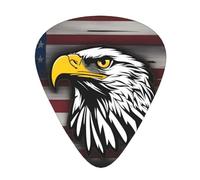 Set di 12 plettri per chitarra, comodi da tenere in mano, con bordi lisci, tre spessori da abbinare alle stampe dell'esercito americano con aquila