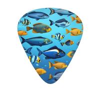 Set di 12 plettri per chitarra, comodi da tenere in mano, con bordi lisci, tre spessori da abbinare alle stampe Blue Ocean Underwater Fish