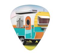 Set di 12 plettri per chitarra, comodi da tenere in mano, con bordi lisci, tre spessori da abbinare alle stampe di You Make Me Happy Camper Trailer