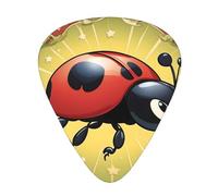 Set di 12 plettri per chitarra, comodi da tenere in mano, con bordi lisci, tre spessori da abbinare alle stampe Seven Star Ladybird