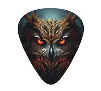 Set di 12 plettri per chitarra, comodi da tenere in mano, con bordi lisci, tre spessori da abbinare all'immagine del gufo Twin Peaks