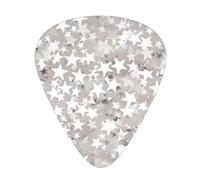 Set di 12 plettri per chitarra, comodi da tenere in mano, con bordi lisci, tre spessori da abbinare con glitter argento lucido