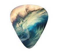 Set di 12 plettri per chitarra, comodi da tenere in mano, con bordi lisci, tre spessori per abbinare bellissime onde oceaniche