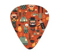 Set di 12 plettri per chitarra, comodi da tenere in mano, con bordi lisci, tre spessori per abbinare la felice festa del papà Stampa