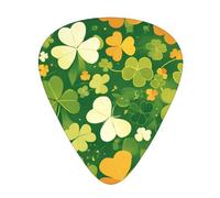 Set di 12 plettri per chitarra, comodi da tenere in mano, con bordi lisci, tre spessori per abbinare la scritta "Happy st Patrick's Day"