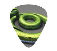Set di 12 plettri per chitarra, comodi da tenere in mano, con bordi lisci, tre spessori per abbinare l'immagine 3D Snake