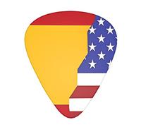 Set di 12 plettri per chitarra con bandiera americana della Spagna :: comodo in mano con bordi lisci tre spessori da abbinare