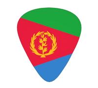 Set di 12 plettri per chitarra con bandiera eritrea, perfetto per principianti e professionisti (basso, chitarra elettrica e acustica)