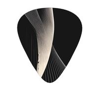 Set di 12 plettri per chitarra con curve astratte, tra cui 3 spessori di plettri per chitarre acustiche, ukulele e altro ancora.