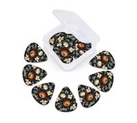 Set di 12 plettri per chitarra con custodia, gotico Happy Halloween, plettri per chitarra acustica elettrica e basso, 0,46 mm, 0,71 mm, 0,96 mm, sottili, medi, pesanti, per principianti e musicisti