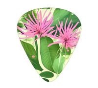 Set di 12 plettri per chitarra con fiori rosa, tra cui 3 spessori di plettri per chitarre acustiche, ukulele e molto altro ancora.