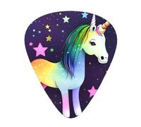 Set di 12 plettri per chitarra con motivi a stella di un cavallo, di spessore misto, progettati per chitarre acustiche ed elettriche