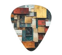 Set di 12 plettri per chitarra con motivo a frammenti di memoria, di spessore misto, progettati per chitarre acustiche ed elettriche