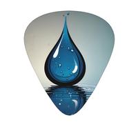 Set di 12 plettri per chitarra con motivo a gocce d'acqua, disponibili in 3 spessori, adatti per chitarre acustiche ed elettriche