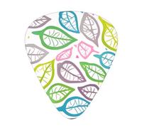 Set di 12 plettri per chitarra con motivo a linee colorate e spessori misti, progettati per chitarre acustiche ed elettriche