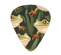 Set di 12 plettri per chitarra con motivo a rana cattiva e mista, progettati per chitarre acustiche ed elettriche