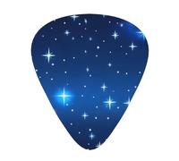 Set di 12 plettri per chitarra con motivo a stella blu, tra cui 3 spessori di plettri per chitarre acustiche, ukulele e altro ancora.