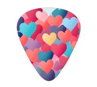 Set di 12 plettri per chitarra con motivo Love di spessore misto, progettati per chitarre acustiche ed elettriche