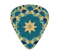 Set di 12 plettri per chitarra con motivo quadrangolare, tra cui 3 spessori di plettri per chitarre acustiche, ukulele e altro ancora.
