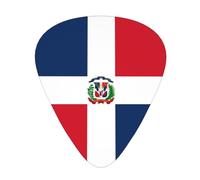 Set di 12 plettri per chitarra con motivo Repubblica Dominicana, per chitarre acustiche ed elettriche