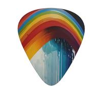 Set di 12 plettri per chitarra con pittura a olio arcobaleno, disponibile in 3 spessori, adatto per chitarre acustiche ed elettriche
