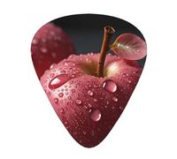 Set di 12 plettri per chitarra con stampa a forma di frutta in cera rosa - disponibile in 3 spessori, adatto per chitarre acustiche ed elettriche