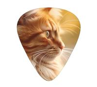 Set di 12 plettri per chitarra con stampa a forma di gatto con testa in giù, con stili sottili, medi e spessi, viene fornito con una custodia