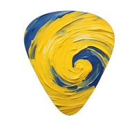 Set di 12 plettri per chitarra con stampa a spirale, disponibili in 3 spessori, adatti per chitarre acustiche ed elettriche