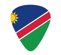 Set di 12 plettri per chitarra con stampa bandiera della Namibia, disponibile in 3 spessori, adatto per chitarre acustiche ed elettriche