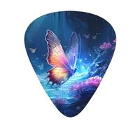 Set di 12 plettri per chitarra con stampa di farfalle strane - disponibile in 3 spessori, adatto per chitarre acustiche ed elettriche