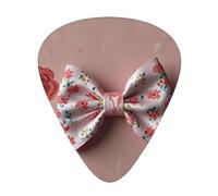 Set di 12 plettri per chitarra con stampa floreale rosa e fiocco - disponibile in 3 spessori, adatto per chitarre acustiche ed elettriche