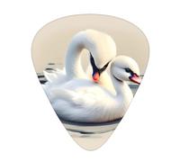 Set di 12 plettri per chitarra Cute Little Swan Stampe tono nitido comodo e resistente all'usura per chitarra e ukulele
