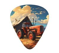 Set di 12 plettri per chitarra Farm Red Tractor Prints tono nitido comodo e resistente all'usura per chitarra e ukulele