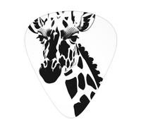 Set di 12 plettri per chitarra giraffa bianca e nera, include 3 spessori di plettri per chitarre acustiche, ukulele e altro ancora.