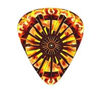 Set di 12 plettri per chitarra Girando la fiamma Stampa un tono nitido comodo e resistente all'usura per chitarra e ukulele
