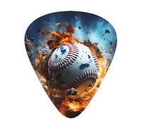 Set di 12 plettri per chitarra Hot Baseball Prints tono nitido comodo e resistente all'usura per chitarra e ukulele